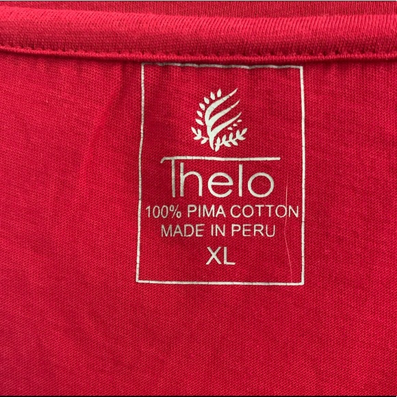Tops, Thelo, size XL, color red, pima cotton - Picture 3 of 3